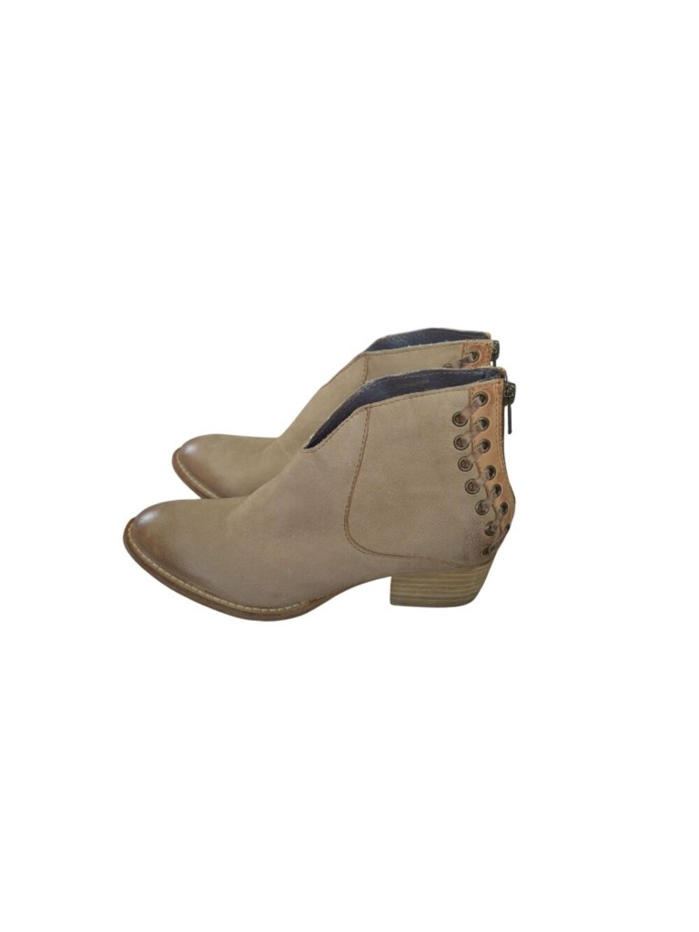 Journee Signature ARIKA Tan Ankle Booties Women's Size 6 Boho Western Cowgirl